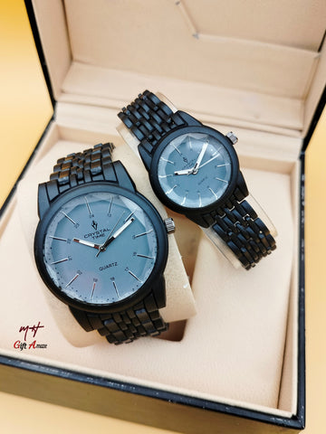 crystal time couple watch