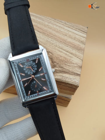TOMI mens leather strap watch