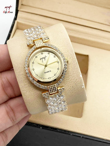 Luxury Women's Stones Watch+Jewelry