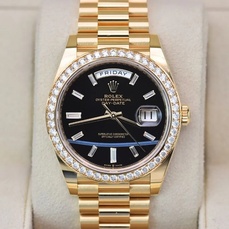 Rolex Daydate 228348RBR Factory set | Black onyx dial