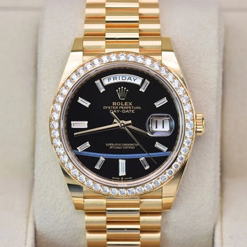 Rolex Daydate 228348RBR Factory set | Black onyx dial