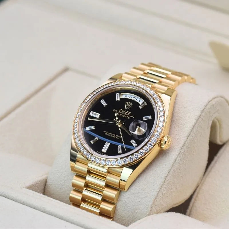 Rolex Daydate 228348RBR Factory set | Black onyx dial