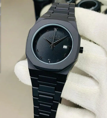 ARABIC BLACK  AURA DATE AND SABR MODEL WATCH