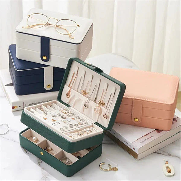 Pu leather portable large capacity jewellery organizer