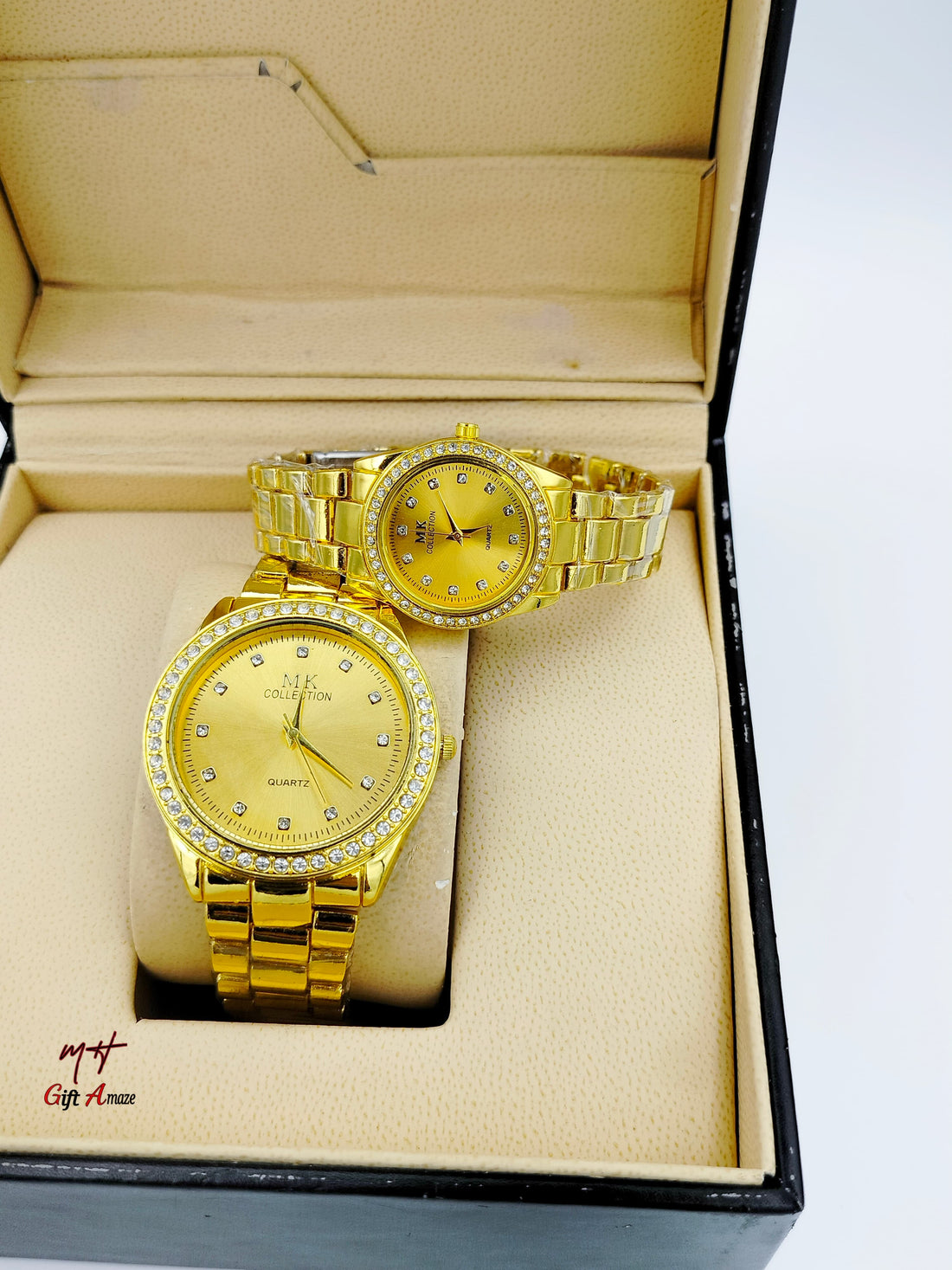 Stone Dial Couple Watch Pair