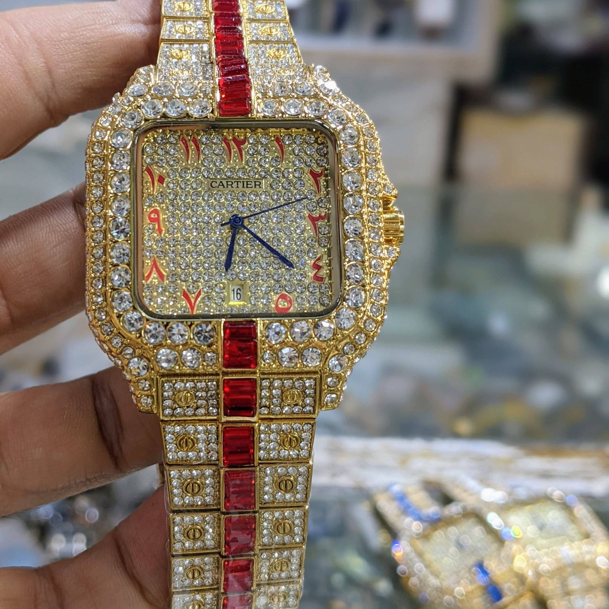 CARTIER square shape full diamond