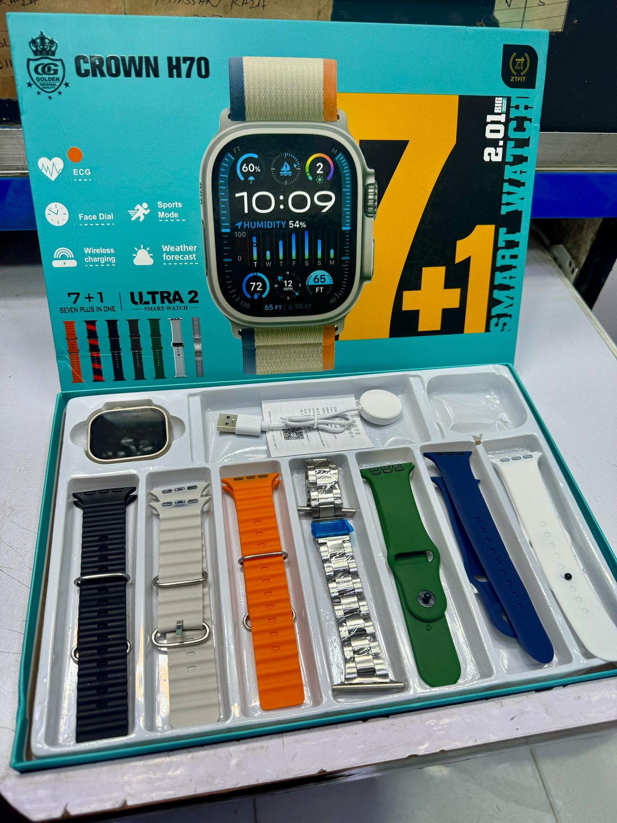 ULTRA SMART WATCH  CROWN H70 (7+1)🤩