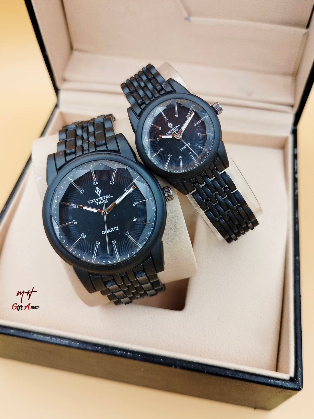 crystal time couple watch