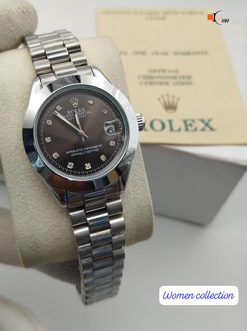 Rolex women stainless steel chain watch