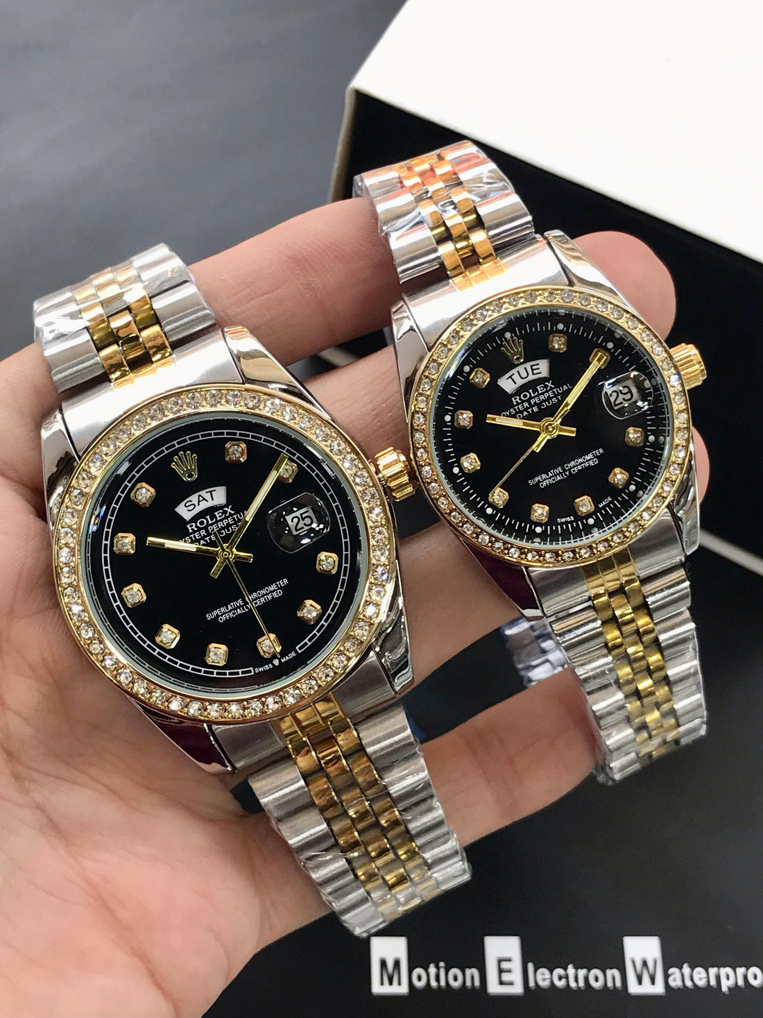 ROLEX STONE CASE WATCH