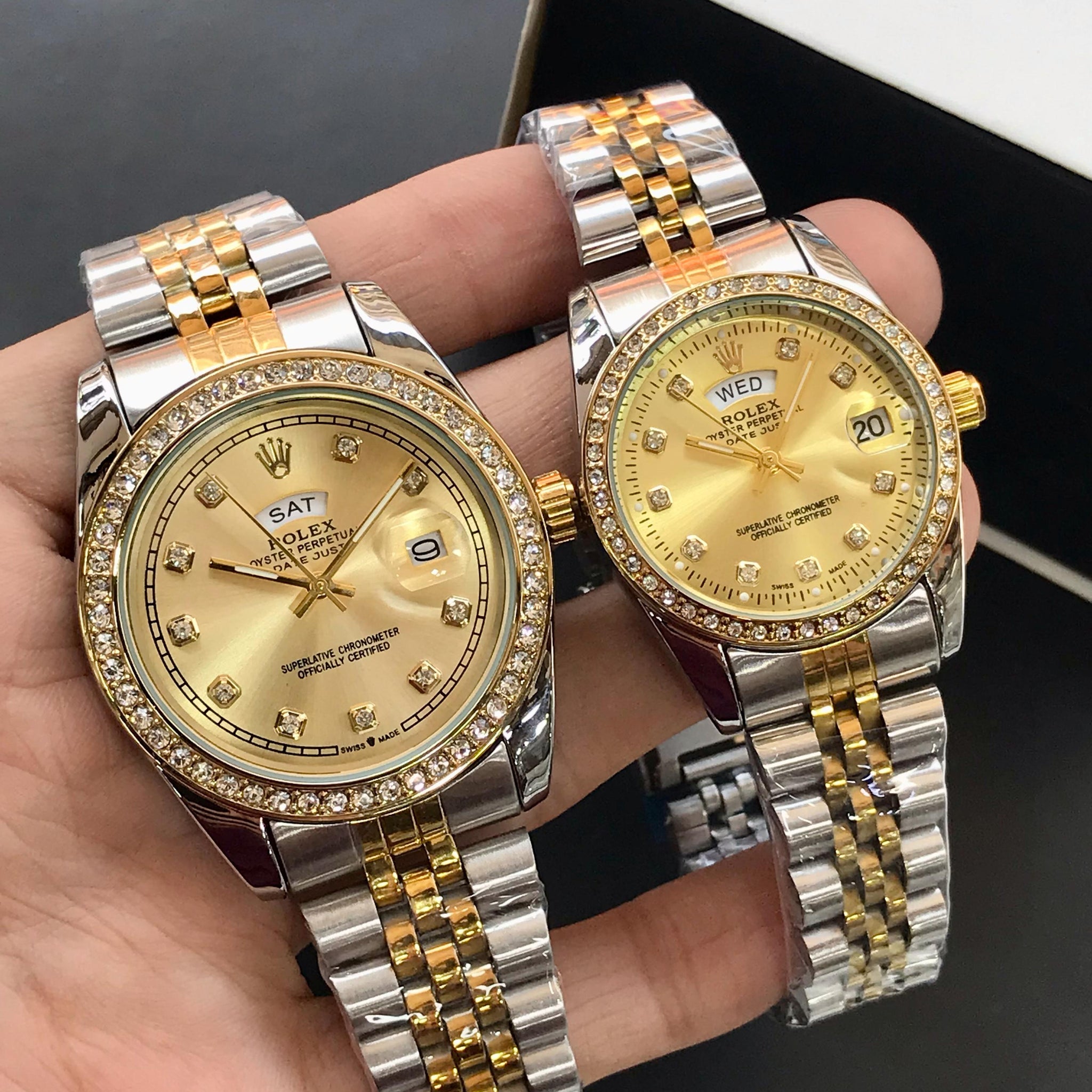 ROLEX STONE CASE WATCH