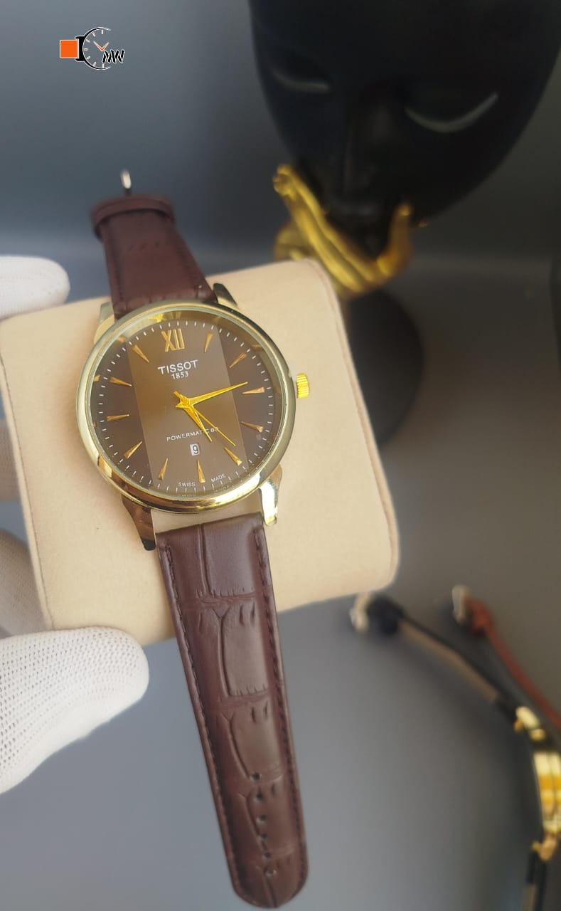 TISSOT mens leather strap