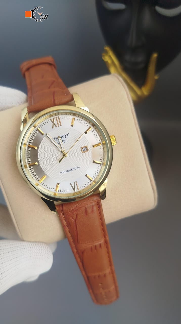 TISSOT mens leather strap