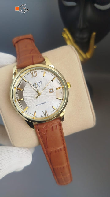 TISSOT mens leather strap