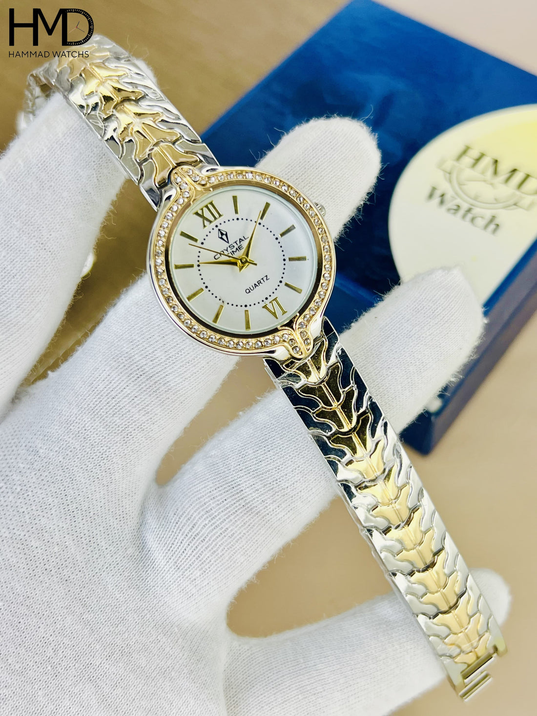CRYSTAL TIME CHAIN WATCH