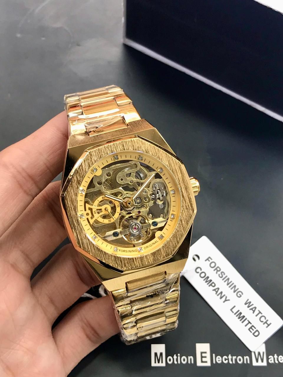 FORSINING Original  CHAIN Watch GOLDEN