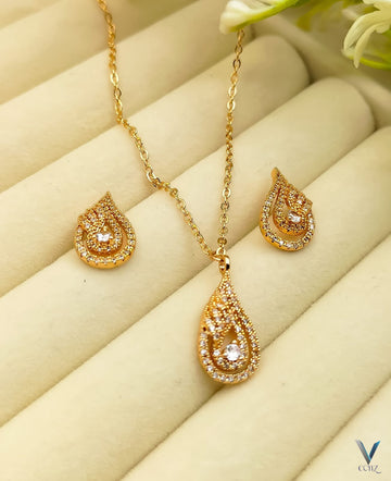 Fancy Gold plated Zarqoon locket Set