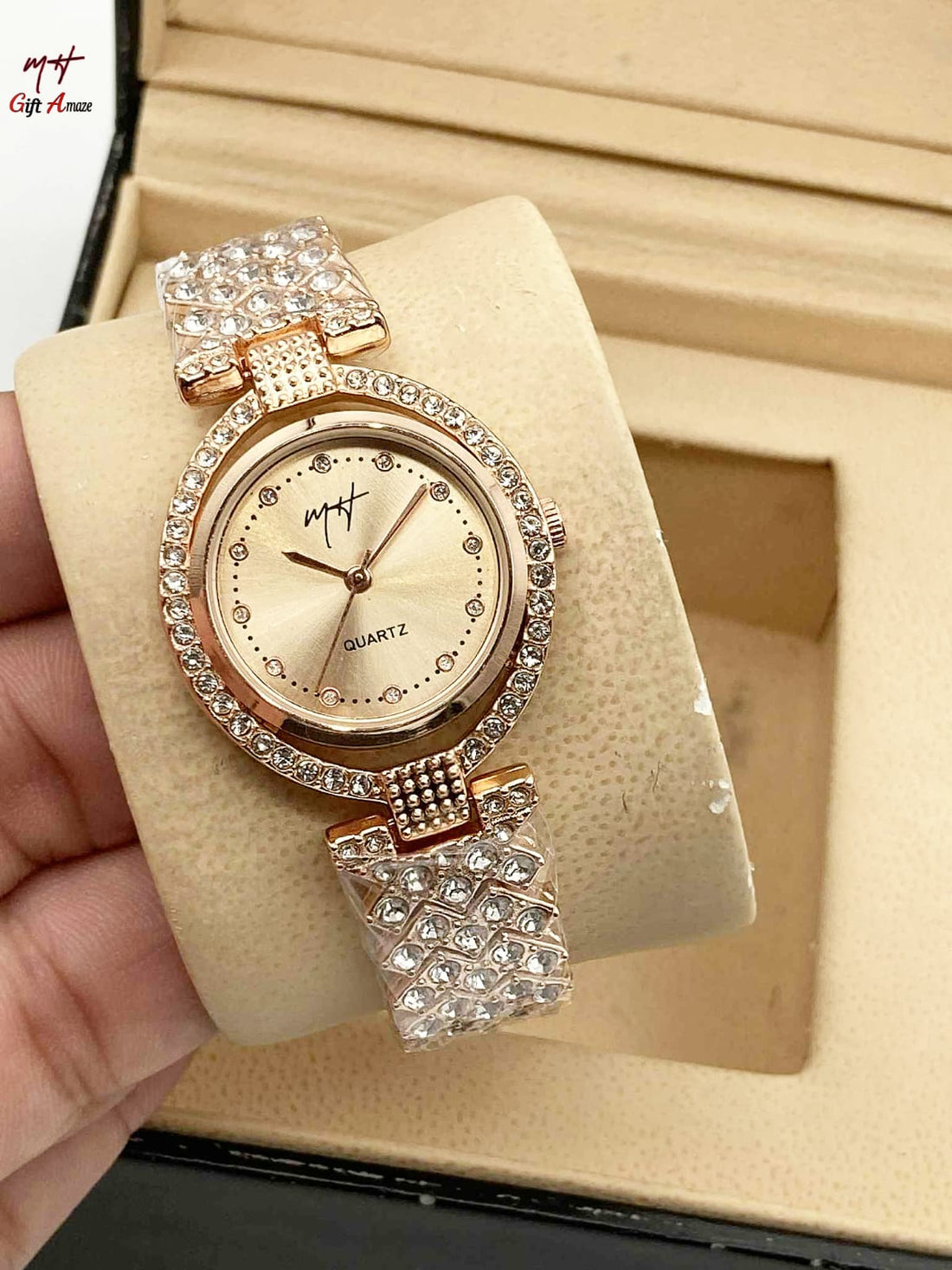 Luxury Women's Stones Watch+Jewelry