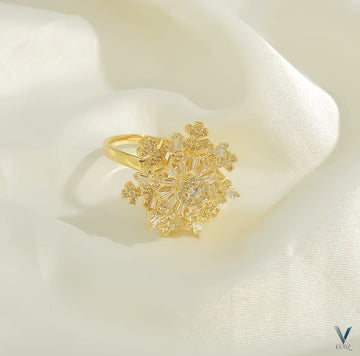 Fancy Gold plated Zarqoon Spinner Rings