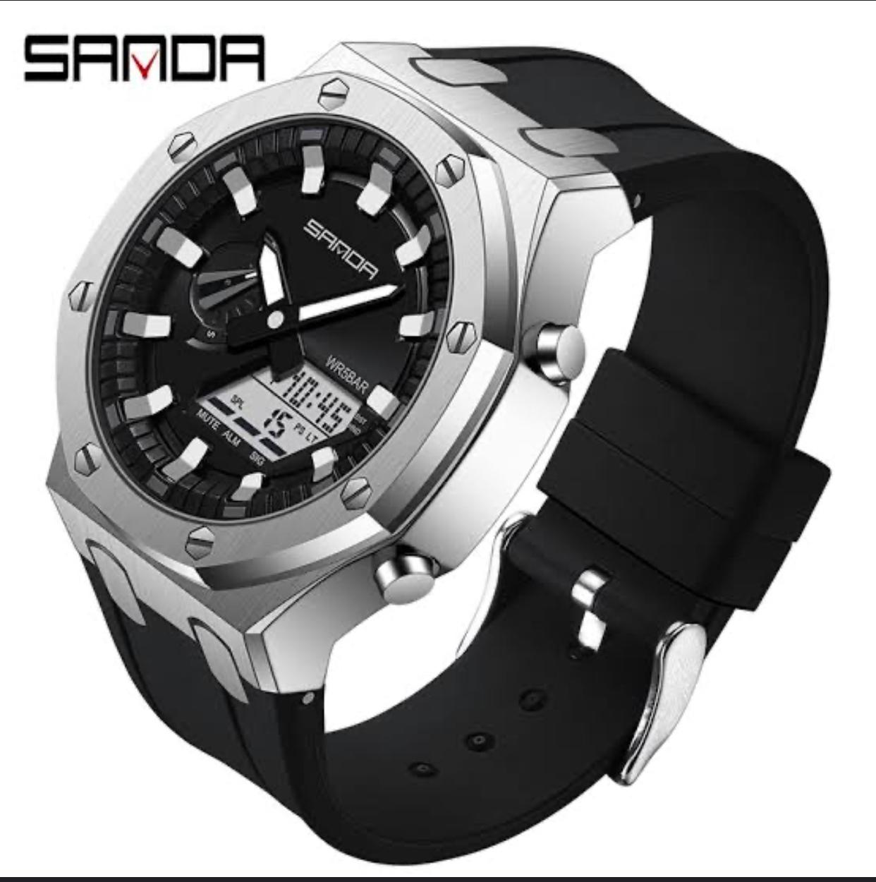 SANDA Double Time Watch SILVER