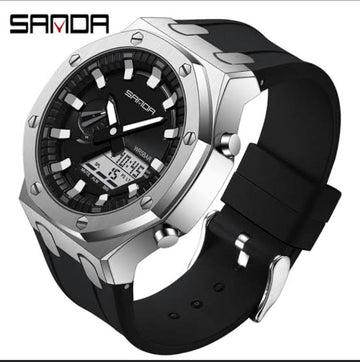 SANDA Double Time Watch SILVER